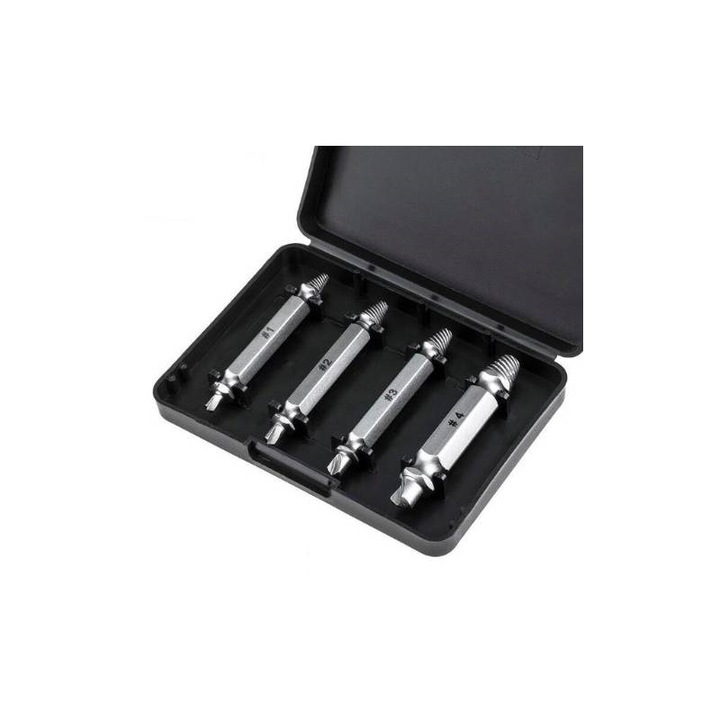 Set 4 extractoare de suruburi rupte