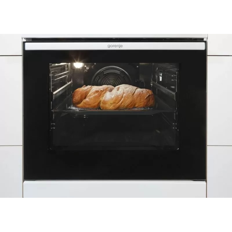 Aragaz vitroceramica, Gorenje, GECS6C70WC, 71 l, 11 functii, Alb