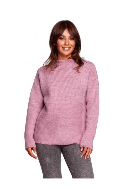 Női pulóver, akril/poliészter/gyapjú, rózsaszín