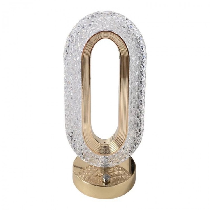 Lampa Diamond Crystal LED cu 3 temperaturi de culoare, DL-XTD811, alb rece, alb cald, neutru, culoare auriu