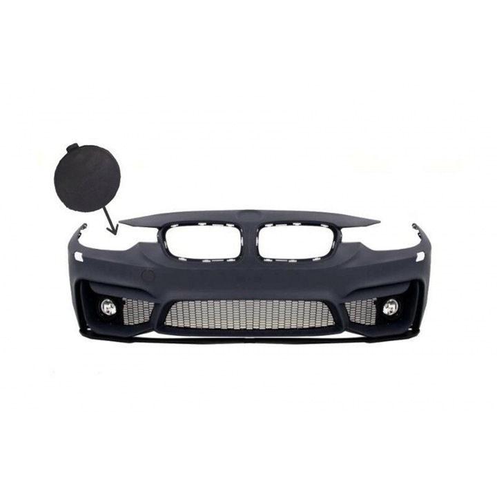 Első lökhárító vonóhorog burkolat, kompatibilis BMW 3-as sorozatú F30 F31 (2011-től) M3 design