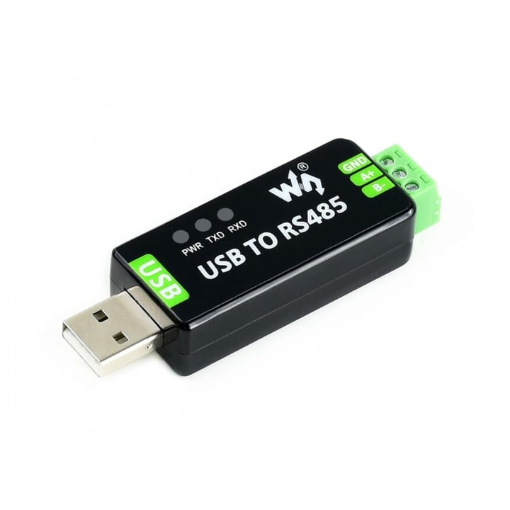 Индустриален преобразувател USB/RS485, Waveshare, 5 V, 300-921600 b/s, Черен
