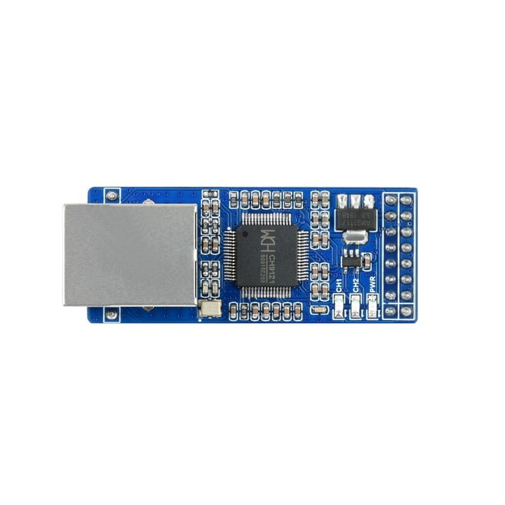 Modul convertor UART/Ethernet, Waveshare, 2 canale
