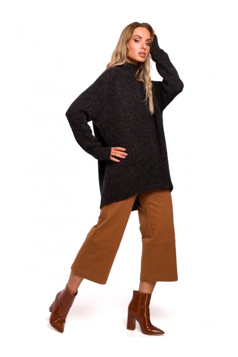 Pulover dama, MOE, Acril/Poliester/Lana, Gri grafit