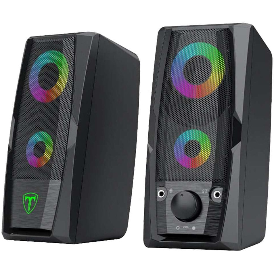 Boxe T-Dagger Matrix iluminare RGB, 2x3W, negru - eMAG.ro