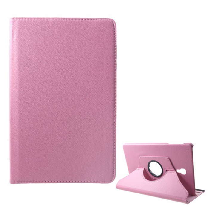Tok álló, bőr hatású (FLIP, asztali tartó funkció, 360°-ban forgatható) RÓZSASZÍN [Samsung Galaxy Tab A 10.5 LTE (2018) SM-T595]