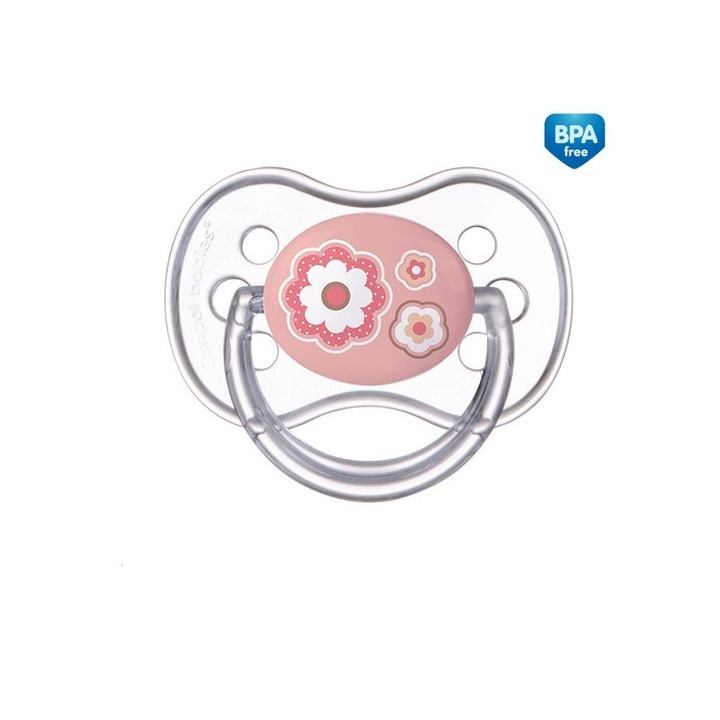 Залъгалка, Canpol babies, 6-18 месеца, Силикон, Розова
