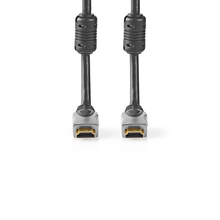 Кабел HDMI Nedis, С Ethernet, 10м, Антрацит