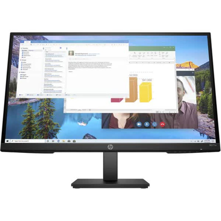 Monitor LED IPS HP M27ha, 27", Full HD, 60Hz, Clasa E, Negru