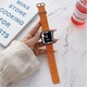 Curea Ceas SmartWatch pentru Apple Watch 38 mm / 40 mm / 41 mm, Soft Silicone, Comfy to Wear, High Quality, Fashion Design, Bratara Ajustabila, Portocaliu