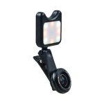 Lentile 2in1 0.36X wide/15x macro cu lumini selfie cu incarcare USB - lumina portabila pentru smartphone
