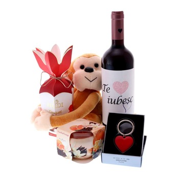 Cadou cu Plus si Vin Te Iubesc Cadou cu Plus si Vin Te Iubesc