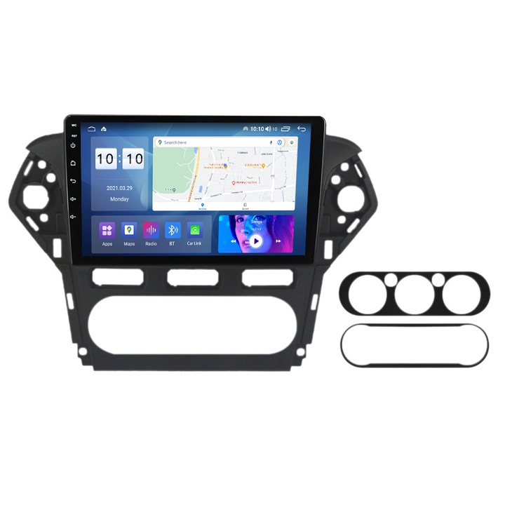 Navigáció kompatibilis a 2010-2014-es Ford Mondeóval, NAVIGPS, 8 GB RAM és 128 GB ROM, QLED 9 hüvelykes kijelző, Wireless Carplay és Android Auto, Octacore processzor, 4G sim slot, DSP hang, tolatókamera, Bluetooth, USB, Wi Fi, rádió