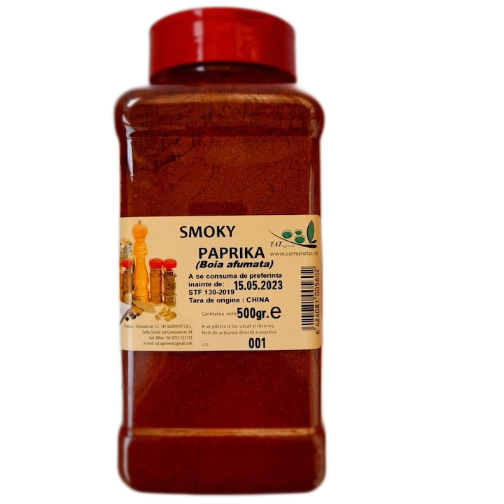 Smoky paprika - boia afumata, macinata, Gastro, borcan 500 gr