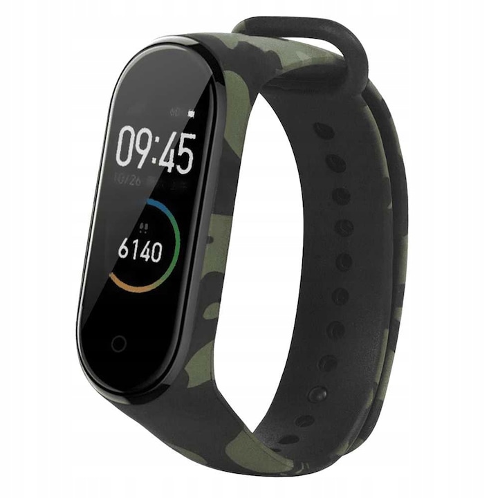 Xiaomi Mi Band 6 Moro, Okoskarkötő terepszínű pótszíj, univerzális méret, katonai