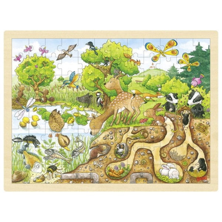 Puzzle Nature, Goki, Wood, 3 év+