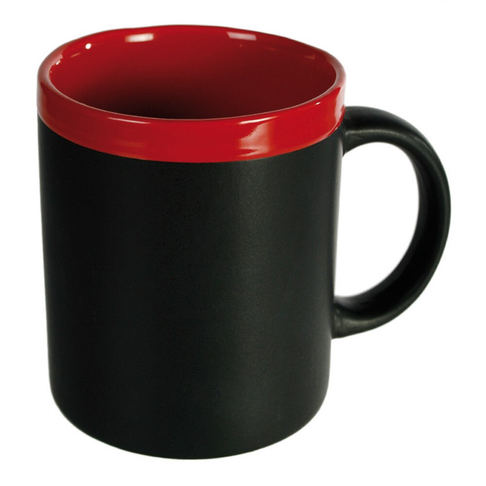 Cana din portelan cu memento - margine rosie, OOTB 78/8210, 1 buc