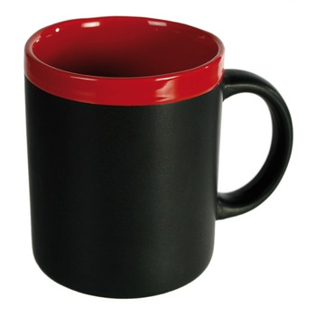 Cana din portelan cu memento - margine rosie, OOTB 78/8210, 1 buc Cana din portelan cu memento - margine rosie, OOTB 78/8210, 1 buc