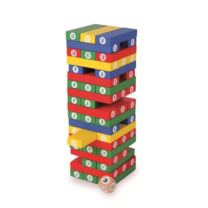 Joc de coordonare - Turnul instabil cu cifre si culori