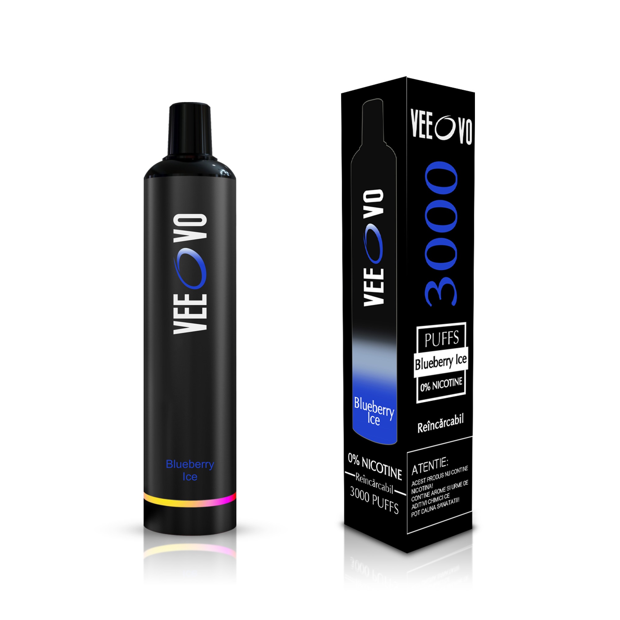 Tigara electronica 3000 pufuri reincarcabila, tip narghilea, fara nicotina,  aroma intensa, Watermelon Ice, VeeOvo (TRU-080) | Istoric Preturi