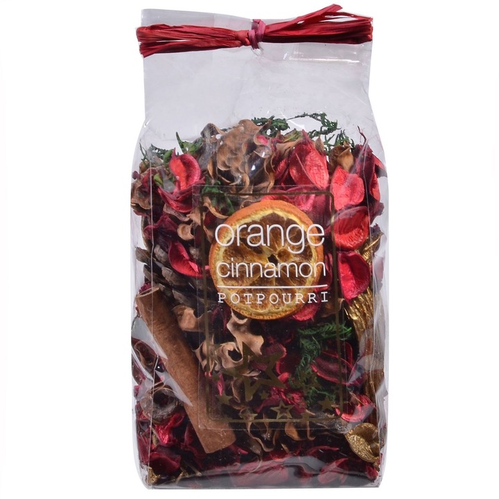 Dekoratív karácsonyi potpourri, fahéj és narancs ízű, 180 gramm