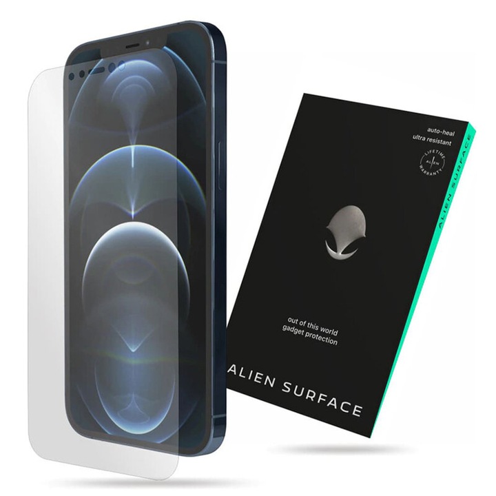 Alien Surface Film iPhone 12 Pro készülékhez, csak képernyő – tokkal kompatibilis