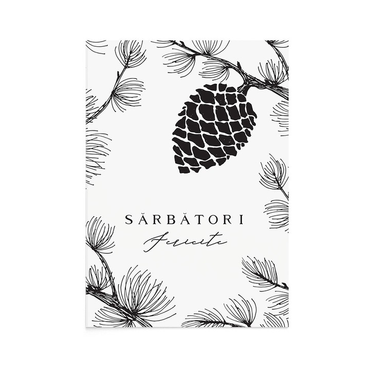 Felicitare Craciun Pinecone Glade, Zizula Cards, 105 X 150 mm