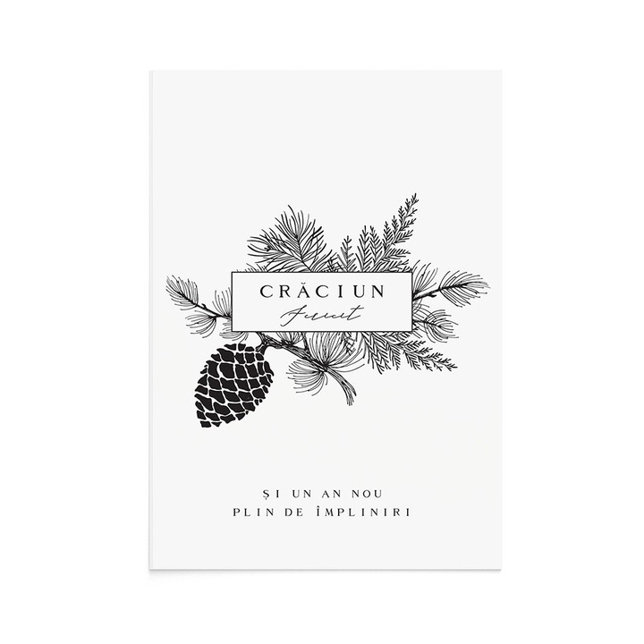 Felicitare Craciun Pinecone Christmas, Zizula Cards, 105 X 150 mm