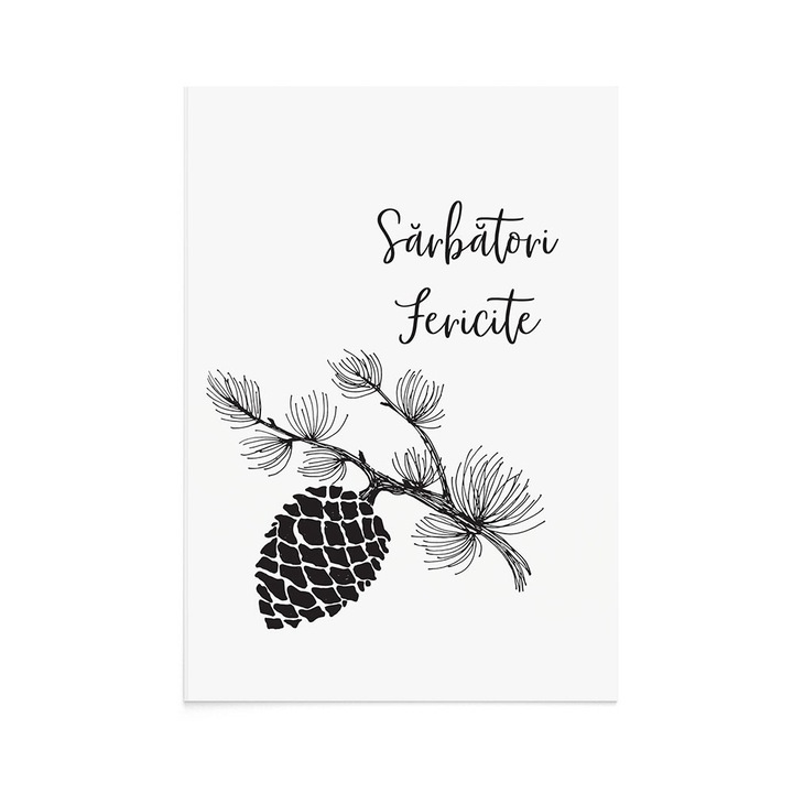 Felicitare Craciun Pinecone Wish, Zizula Cards, 105 X 150 mm