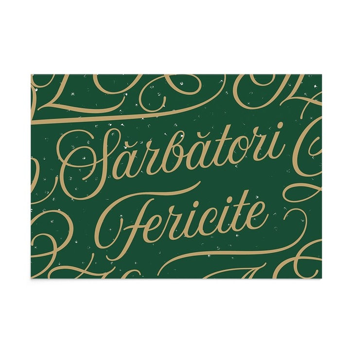 Felicitare Craciun Christmas Caligraphy, Zizula Cards, 105 X 150 mm