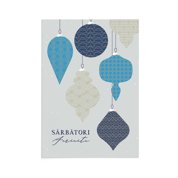 Felicitare Craciun Christmas Shapes, Zizula Cards, 105 X 150 mm