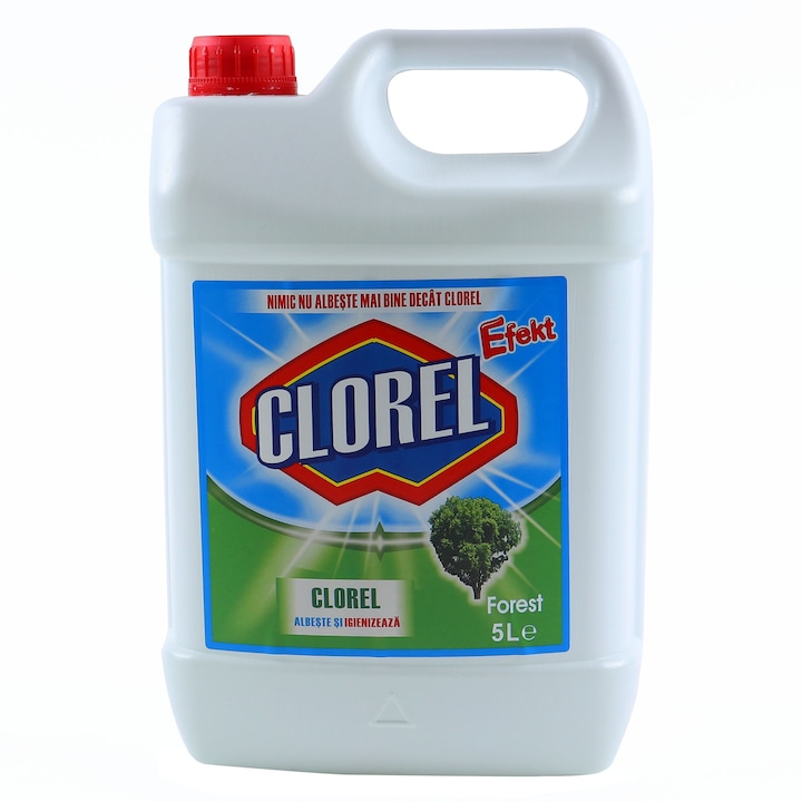 Clorel C5LPL illatosított ruhafehérítő, erdő, mennyiség 5 l, fehérít és fertőtlenít, eltávolítja a foltokat