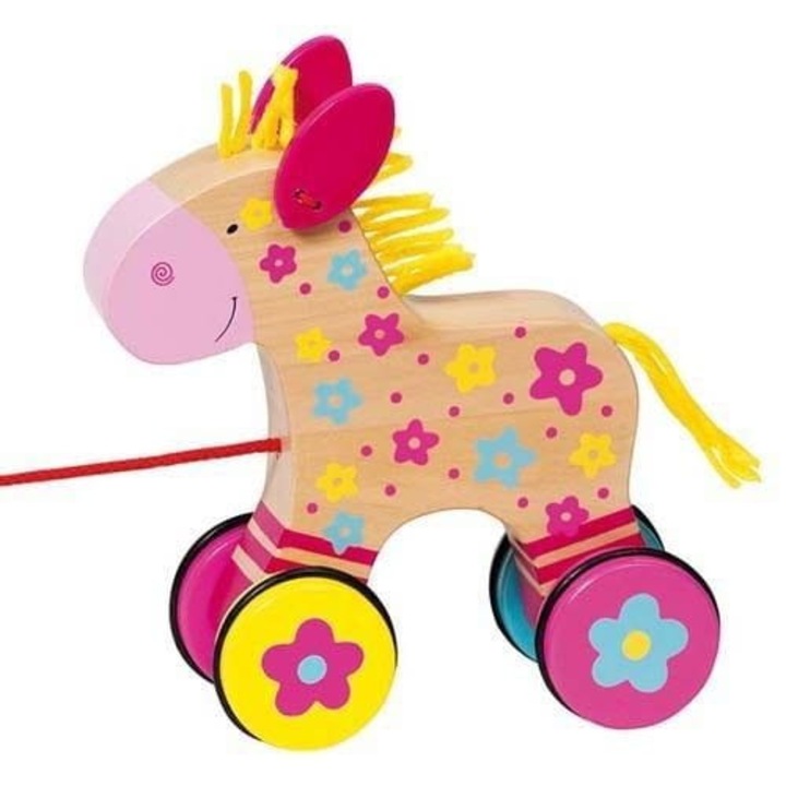 Cal de tras, Goki, Lemn, 1 an+, Multicolor