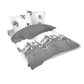 Lenjerie de pat Dantelle Dilios, pentru 2 persoane, bumbac satinat, multicolor Lenjerie de pat Dantelle Dilios, pentru 2 persoane, bumbac satinat, multicolor