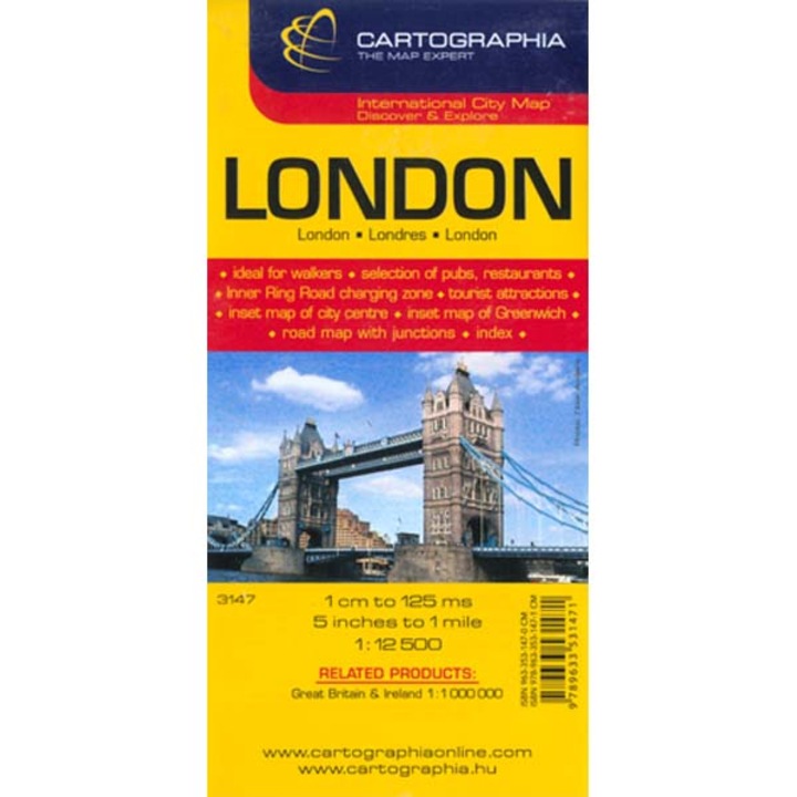 Harta rutiera Londra 1:12.500
