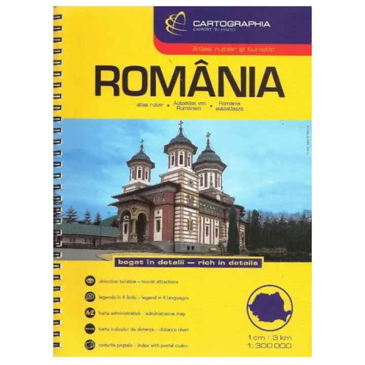 Atlas rutier Romania 1:300.000