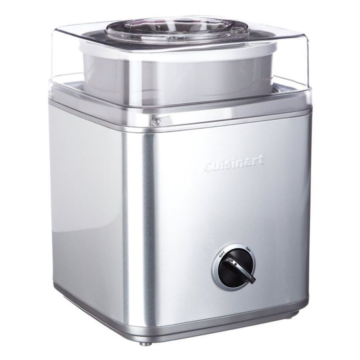 Aparat de inghetata Cuisinart ICE30BCE, putere 25 W, fara PFOA, 2 L, consum redus de energie, timp preparare 20-30 min (+ pre-congelare), Argintiu