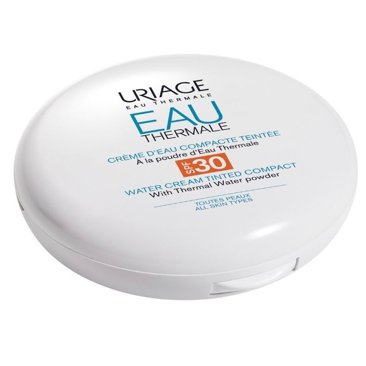 Uriage Eau Thermale Water Cream Tinted Compact SPF30 pulbere catifelata pentru uniformizarea culorii tenului 10 g