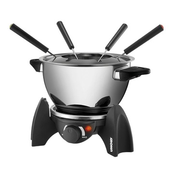 Set fondue electric Unold, 500 W, Inox/Negru Set fondue electric Unold, 500 W, Inox/Negru