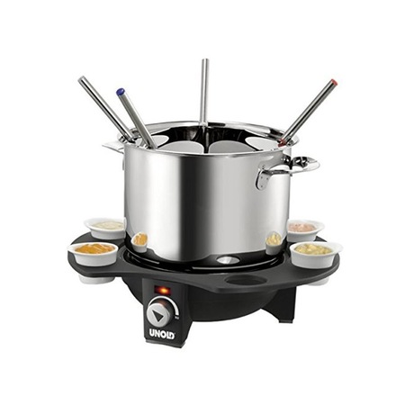 Set fondue electric Unold, 1000W, Inox/Negru