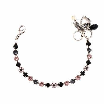 Bratara placata cu Argint 925, Cristale, Black Velvet by Roxannes - Mariana Jewellery, Negru/Gri 4008-1073SP Bratara placata cu Argint 925, Cristale, Black Velvet by Roxannes - Mariana Jewellery, Negru/Gri 4008-1073SP