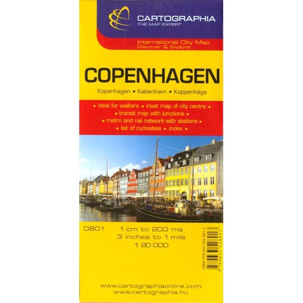 Harta rutiera Copenhaga 1:20.000