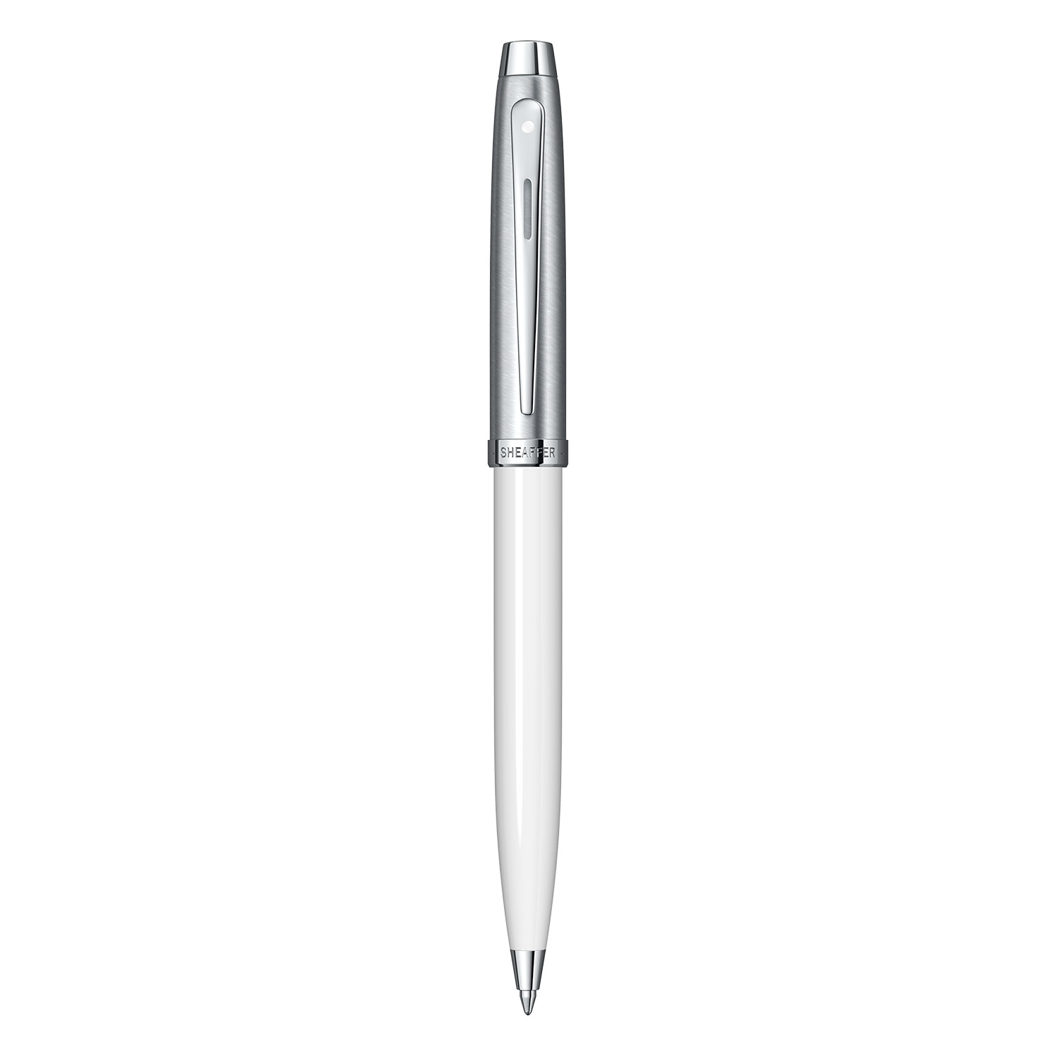 Pix Sheaffer 100 Glossy White & Brushed Chrome NT
