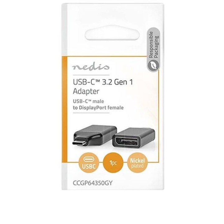 Adaptor USB, Nedis, 1xUSB 3.2 Gen1/1xUSB tip C tata, Negru