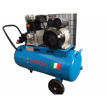 Compresor aer profesional cu curea 50L, Visoli, 10 bari,bobinaj cupru Compresor aer profesional cu curea 50L, Visoli, 10 bari,bobinaj cupru
