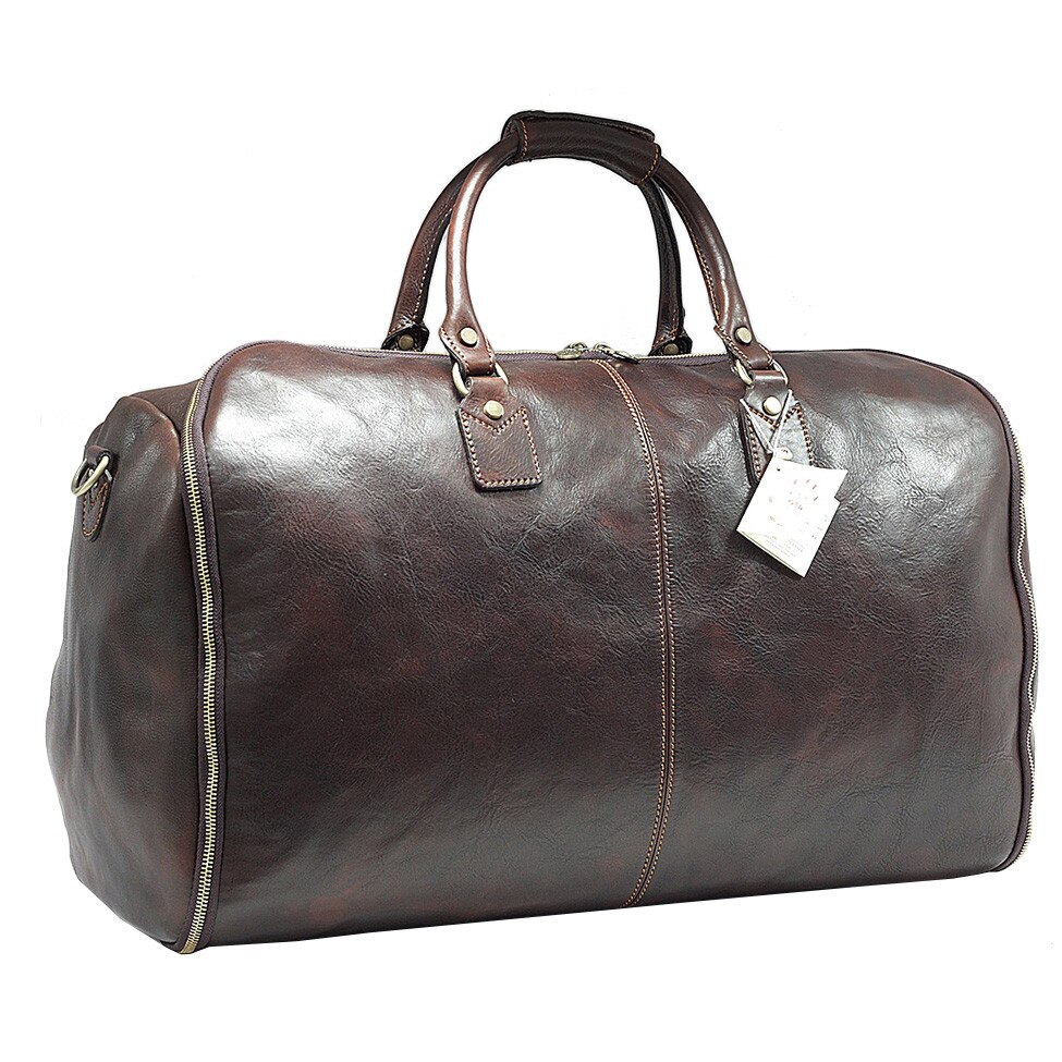 Geanta piele - porthaine, piele naturala vachetta maro, SUVERAN, 4070B