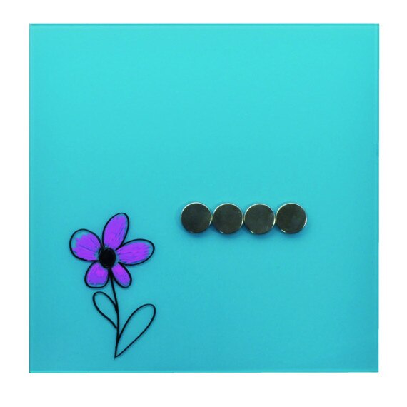 Tabla de sticla Desq magnetica, 35x35cm, aqua