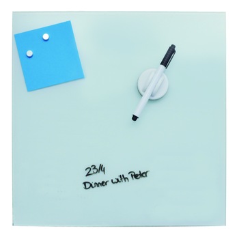 Tabla de sticla Desq magnetica, 45x45cm, alb Tabla de sticla Desq magnetica, 45x45cm, alb