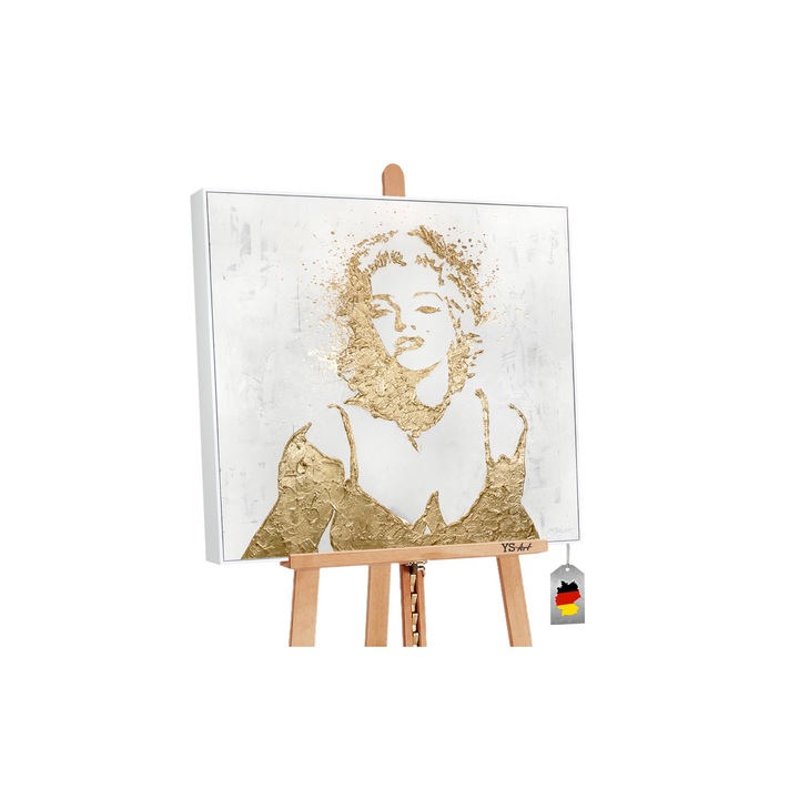 Tablou canvas acrilic pe panza "Monroe" 100x100cm