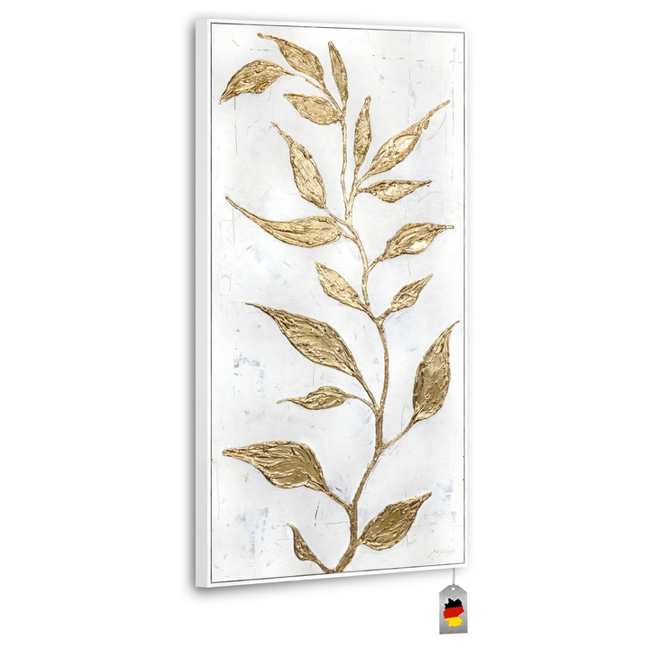 Tablou canvas acrilic pe panza "Ramura de aur" 70x140cm